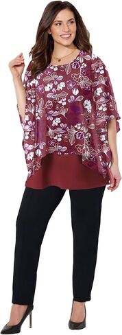 Women's Plus Size Dolman Sleeve Blouse and Tank Duet in Saudi Arabia