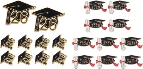 LOGOFUN 20pcs Graduation Cap Brooch Lapel Pins for 2026 Students Teachers Commencement Jewelry Costume Accessories in Saudi Arabia