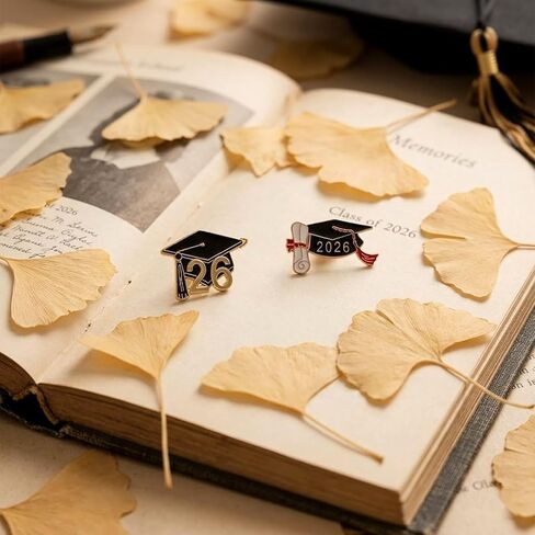 LOGOFUN 20pcs Graduation Cap Brooch Lapel Pins for 2026 Students Teachers Commencement Jewelry Costume Accessories in Saudi Arabia