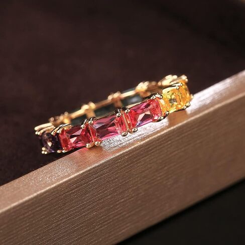 1pc Rainbow Women's Ring, Light And Delicate, Suitable For Daily And Date Wear in Saudi Arabia