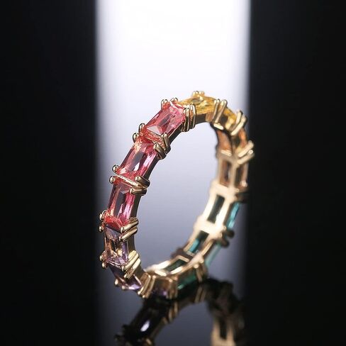 1pc Rainbow Women's Ring, Light And Delicate, Suitable For Daily And Date Wear in Saudi Arabia