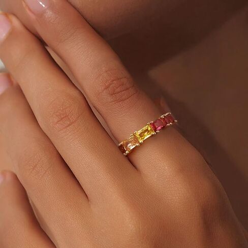 1pc Rainbow Women's Ring, Light And Delicate, Suitable For Daily And Date Wear in Saudi Arabia