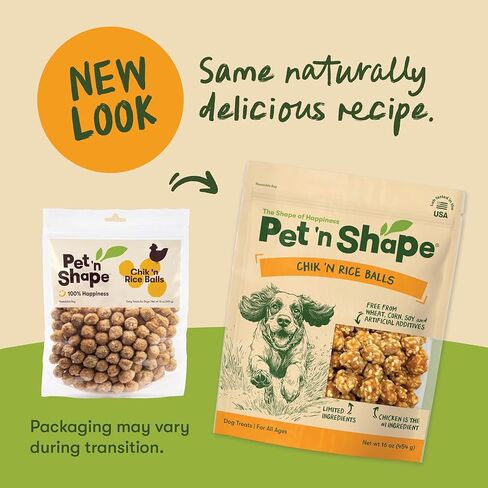 Pet 'n Shape Chik 'n Rice Balls Dog Treats - 1 Pound in Kuwait