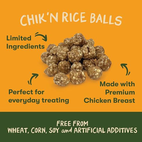 Pet 'n Shape Chik 'n Rice Balls Dog Treats - 1 Pound in Kuwait