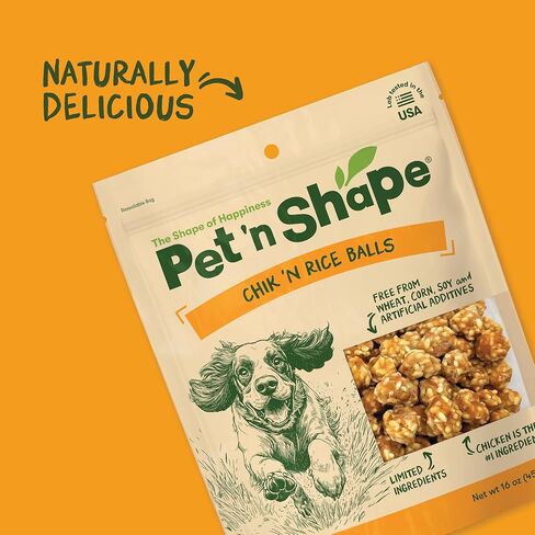Pet 'n Shape Chik 'n Rice Balls Dog Treats - 1 Pound in Kuwait