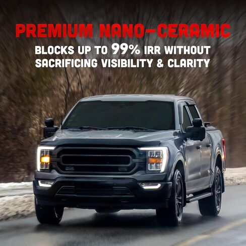 United Window Tint Advance Ceramic 2Ply Nano Ceramic Film Up to 95% IR Rejection Easy Shrinkage Strong Adhesive High Clarity Window Tint Blocks 99% UV Rays (20%, 20" (20 Inch x 100 Feet)) in Kuwait