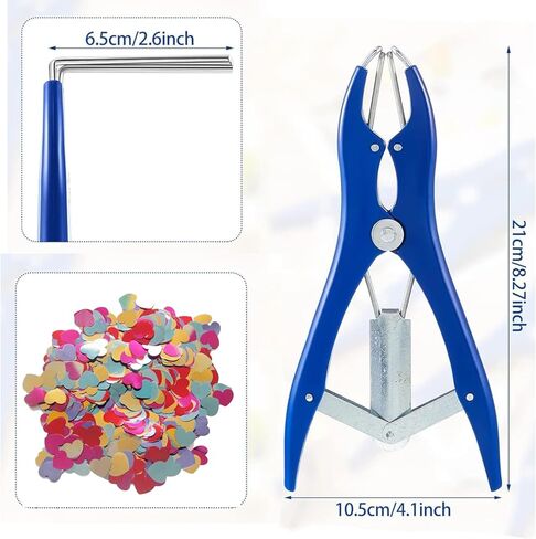 Balloon Stuffing Tool,Balloon Expander Pliers,Balloon Stuffing Machine, Stainless Steel Blue Extended Balloon Mouth Expander & Come with Filling Confetti Paper Multicolor (Heart-shape) in Kuwait