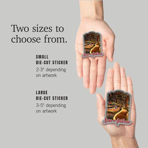 Lantern Press Sticker San Antonio, Texas, The Riverwalk, Die Cut Vinyl, (Waterproof Decal for Cars, Water Bottles, Laptops, Coolers), Small in Kuwait