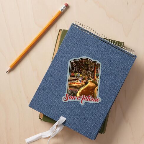 Lantern Press Sticker San Antonio, Texas, The Riverwalk, Die Cut Vinyl, (Waterproof Decal for Cars, Water Bottles, Laptops, Coolers), Small in Kuwait