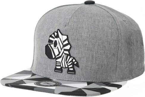 WITHMOONS Snapback Hat Zebra Paper Fold Patch Geometry Pattern Flat Brim Cotton Baseball Cap TR2936 in Saudi Arabia