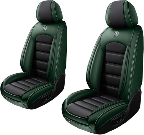 2 Seat Covers for Cadillac SRX 2010-2016 Leather Car Seat Covers Waterproof Anti-Slip Soft Car Seat Protectors Comfort Premium Automotive Seat Covers with Airbag（Luxury,Black+Coffee） in Saudi Arabia