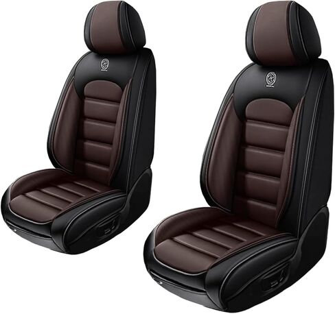 2 Seat Covers for Cadillac SRX 2010-2016 Leather Car Seat Covers Waterproof Anti-Slip Soft Car Seat Protectors Comfort Premium Automotive Seat Covers with Airbag（Luxury,Black+Coffee） in Saudi Arabia