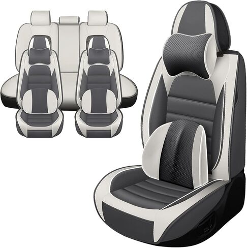 Car Seat Covers for Dodge Ram 3500 2004-2011,Waterproof Soft Breathable PU Leather Seat Cover with Storage Pockets(Black&Green,Full Set) in Saudi Arabia