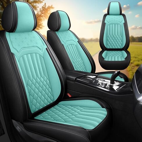 Leather Seat Cover for Ford Bronco Sport 2021-2024, Waterproof Soft Seat Covers with Airbag Compatible, Automotive Interior Accessories Seat Cushions and Seat Protectors(Black&Blue, 5 Seats) in Saudi Arabia