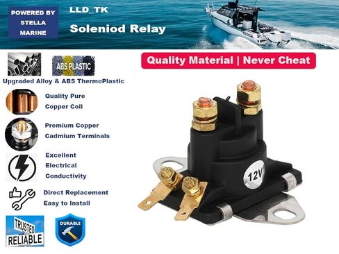 Starter Solenoid Relay Fit for Mercury Marine Mercruiser 15HP 20HP 25HP 30HP 40HP 50HP 55HP 60HP 70HP 75HP 80HP 90HP 115HP 150HP 175HP 200HP in Kuwait