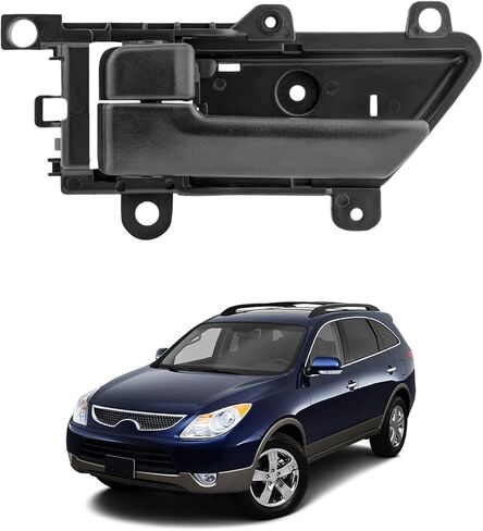 مقبض الباب الداخلي (زوج)، متوافق مع 2007-2012 Hyundai Veracruz | تصميم داخلي أسود محكم للسائق الأيسر الأمامي أو الخلفي والراكب الأيمن | استبدال # 82610-3J000WS، 82620-3J000WS المقبض الداخلي in Saudi Arabia