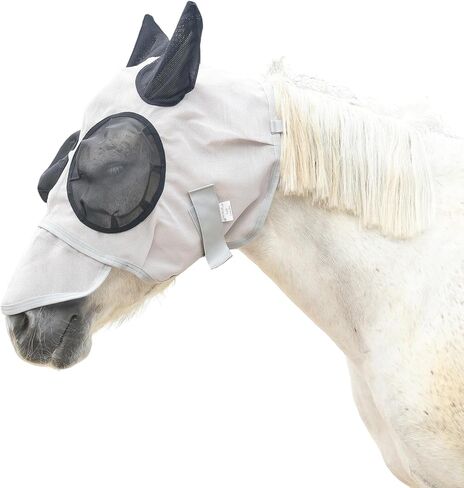 Leberna Mesh Fly Mask with Ears Nose UV Protection Full Face for Horse/Cob in Kuwait