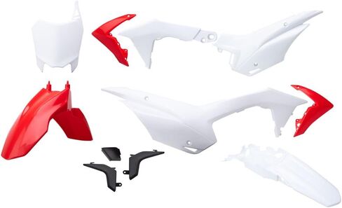 طقم بلاستيكي كامل أحمر/أبيض متوافق مع 2013-2018 CRF110F in Kuwait