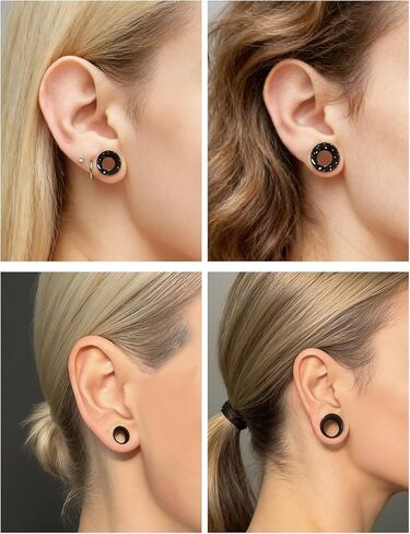 Ears Gauges Tunnels Plugs for Women Silicone Mixed Colors Ear Gauge Stretching Kit 10G to 25/32 Inch (2.5MM- 20MM) Expander Stretcher Plug Earrings for Piercing Jewelry for Women Men in Saudi Arabia