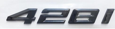 428i Emblem Decal Car Numbers Letters Decal Plating Badge 3D Metal Style Fit for BMW 428i Accessories Black in Kuwait