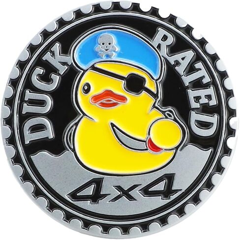 Cute Duck Rated Emblem 4 X 4 Car Sticker for Truck Compatible with Jeep Wrangler Vehicles (Cute Duck-2) in Saudi Arabia