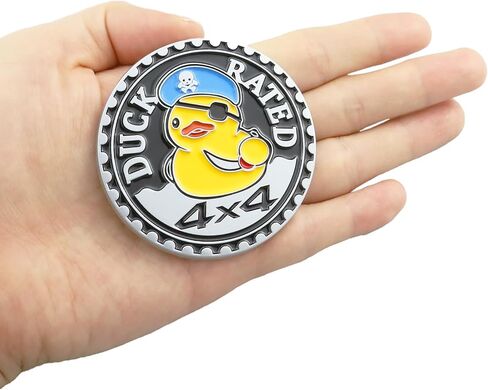 Cute Duck Rated Emblem 4 X 4 Car Sticker for Truck Compatible with Jeep Wrangler Vehicles (Cute Duck-2) in Saudi Arabia
