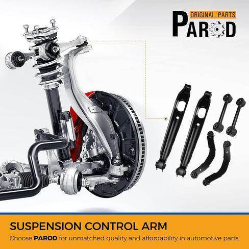 PAROD 6 قطع RK641868 مجموعة ذراع التحكم السفلية الخلفية تناسب 2007-2012 دودج كاليبر، 2007-2017 جيب كومباس، جيب باتريوت، K641868 K641281 K641226 in Saudi Arabia