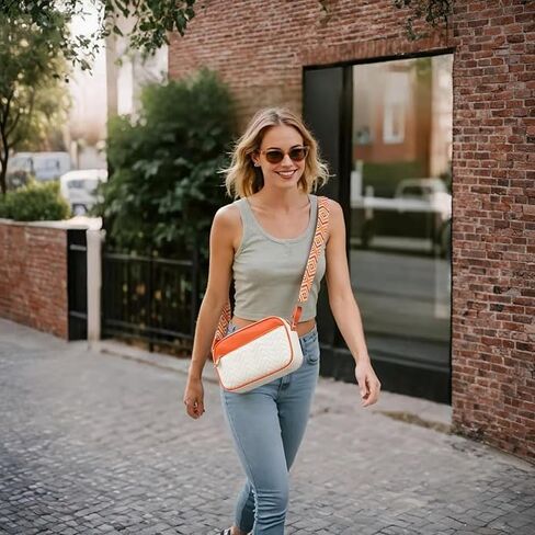 Crossbody Bags for Women Travel Purses: Small PU Leather Over Shoulder Bag with Adjustable Guitar Strap for Youth Ladies Aged 16-28 Everyday Use in Saudi Arabia