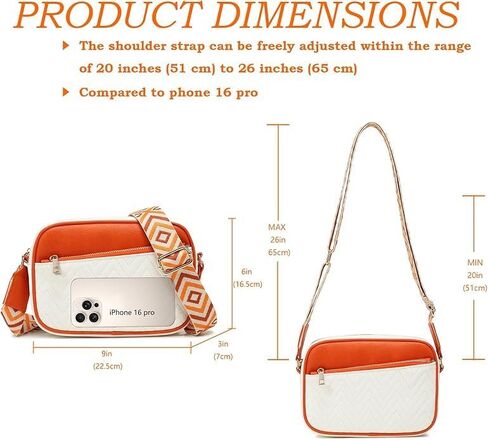 Crossbody Bags for Women Travel Purses: Small PU Leather Over Shoulder Bag with Adjustable Guitar Strap for Youth Ladies Aged 16-28 Everyday Use in Saudi Arabia