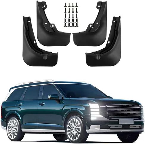 4 قطع من اللوحات الطينية للسيارة متوافقة مع Hyundai Palisade Calligraphy 2026 Mudflaps Fender Mudguard Front Rear Splash Guard ملحقات السيارات (فقط لطراز الخط) in Saudi Arabia