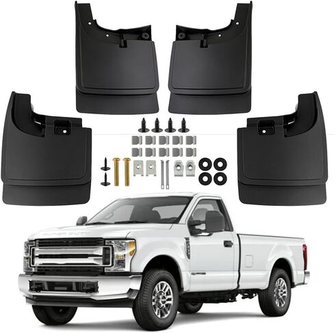 إكسسوارات أغطية الطين واقيات الطين الأمامية والخلفية شديدة التحمل لسيارة Ford F-150 2015-2017 مع مشاعل الحاجز CW، 4 قطع in Kuwait
