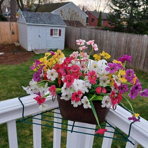 6Bundles Artificial Flowers for Outdoor,No Fade Fake Plastic Flowers Faux Plants for Decoration Hanging Planters Indoor Outside Garden Porch Window Box Home Wedding Farmhouse (6) in Kuwait