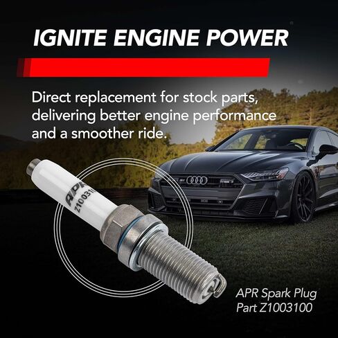 APR Iridium Pro Spark Plug Z1003100 - لنماذج محركات مختارة من مجموعة VW Group MQB وMLB (فولكس فاجن وأودي وبورش) - 14 × 26.5 × 16 مم - نطاق الحرارة 9 - ترقية الأداء - يستبدل أجزاء مخزون OEM - عبوة واحدة in Kuwait