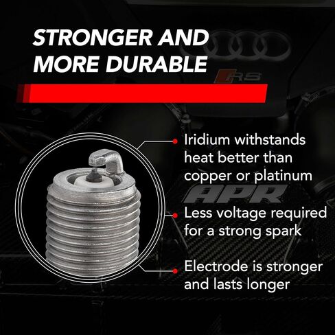 APR Iridium Pro Spark Plug Z1003100 - لنماذج محركات مختارة من مجموعة VW Group MQB وMLB (فولكس فاجن وأودي وبورش) - 14 × 26.5 × 16 مم - نطاق الحرارة 9 - ترقية الأداء - يستبدل أجزاء مخزون OEM - عبوة واحدة in Kuwait