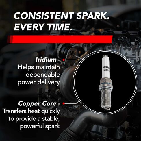 APR Iridium Pro Spark Plug Z1003100 - لنماذج محركات مختارة من مجموعة VW Group MQB وMLB (فولكس فاجن وأودي وبورش) - 14 × 26.5 × 16 مم - نطاق الحرارة 9 - ترقية الأداء - يستبدل أجزاء مخزون OEM - عبوة واحدة in Kuwait