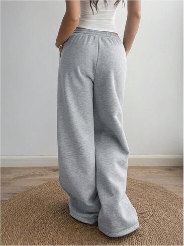 SOLY HUX Women's Sweatpants Elastic Waist Tie Front Casual Baggy Pants with Pocket in Saudi Arabia