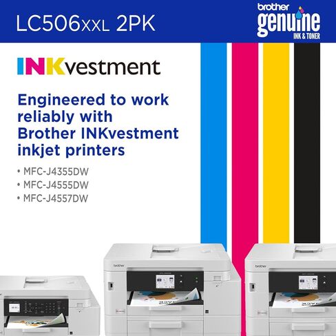 Brother Genuine LC506XXL2PK Twin Pack Super High Yield Black Ink Cartridges (for use INKvestment 4355, 4555, and 4557 Printers) in Saudi Arabia