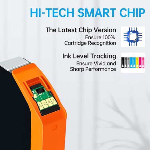 8 عبوات من خراطيش حبر CLI-65 CLI65 مع رقاقة متوافقة مع طابعة Canon Pixma Pro-200 Pro-200s (BK/C/M/Y/PM/PC/GY/LGY)، طباعة بدون حدود من 3.5 بوصة × 3.5 بوصة حتى 13 بوصة × 19 بوصة in Kuwait