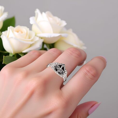 خاتم جرة شجرة الحياة من الفضة الاسترليني للرماد للنساء خاتم مجوهرات تذكارية تصميم ذو معنى للارتداء اليومي أو كهدية in Kuwait