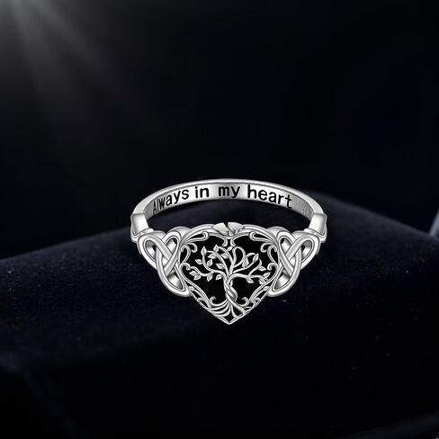 خاتم جرة شجرة الحياة من الفضة الاسترليني للرماد للنساء خاتم مجوهرات تذكارية تصميم ذو معنى للارتداء اليومي أو كهدية in Kuwait