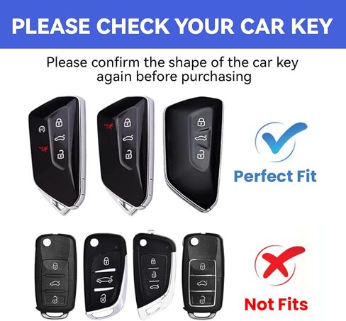 غطاء شفاف لمفتاح TPU، متوافق مع VW Atlas ID.3 ID.4 Golf 8 GTI R Seat Leon MK4 (2020-2026) 3/4/5 أزرار وما إلى ذلك، حافظة مفاتيح ناعمة شفافة (رمادي، قطعتان) in Kuwait