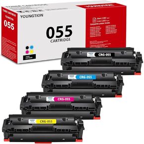 High-Yield 055 Toner Cartridges 4-Pack(BK/C/M/Y) Compatible MF743cdw Toner Replacement for Canon 055 Toner Cartridge Set for Color imageCLASS MF741Cdw MF743Cdw MF745Cdw MF746Cdw LBP664Cdw Printer in Kuwait
