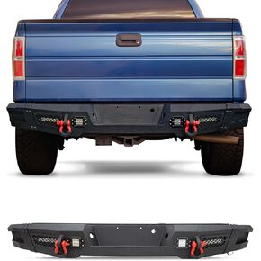 Rear Bumper Fit for 2009-2014 F150 Offroad Steel Bumper with LED Lights & D-rings in Kuwait