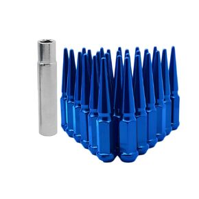 20 قطعة M12x1.5 طويل القامة 4.5 بوصة صواميل عروة زرقاء صلبة مع مفتاح مقبس القفل | يناسب شيفروليه S10 جي إم سي جيمي سونوما in Kuwait