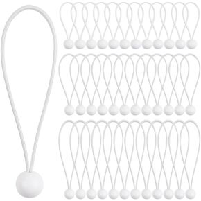 36 قطعة من 3 مقاسات من ربطات كرات قماش القنب المطاطية، 6، 9، 12 بوصة، ربطات عنق للمظلات شديدة التحمل، للتخييم، والمأوى، وأعمدة الخيمة المقاومة للأشعة فوق البنفسجية (أسود، 6+9+12 بوصة) in Kuwait