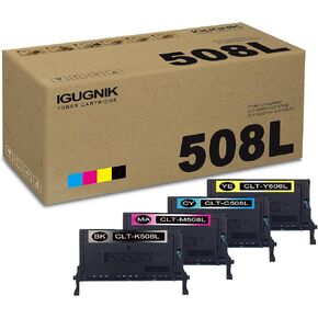 4 Pack CLT-K508L,CLT-C508L,CLT-M508L,CLT-Y508L BK/C/M/Y Toner Cartridge Replacement for SamsungCLT-508L Work with CLP-620ND CLP-670ND CLX-6220FXm CLX-6250FX |CLT-508L in Kuwait