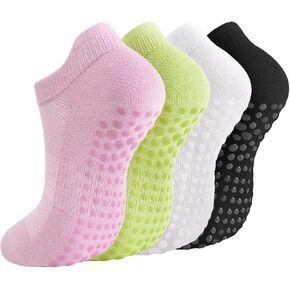 جوارب يوجا من Breslatte Pilates Grip من القطن للكاحل شبكية غير قابلة للانزلاق مع مقابض للنساء والرجال من أجل هدايا تجريب Barre in Kuwait