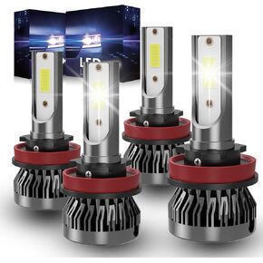 تناسب 2020 2021 2022 2023 2024 2025 لمصابيح Chevy Silverado 2500 3500 HD، مجموعات لمبات شعاع منخفض عالية الشعاع، 6000K أكثر سطوعًا - 4 عبوات in Kuwait