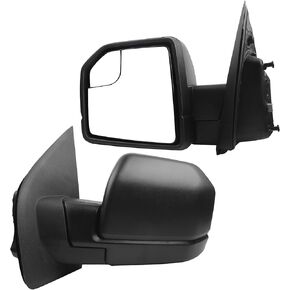 Dasbecan Left Driver Side Door Mirror Compatible with Ford F150 2015-2020 Non-Heated With Blind Spot glass Without Turn Signal Light Without Puddle Light Replace#FL3Z17683AK (3Pins) Black in Kuwait