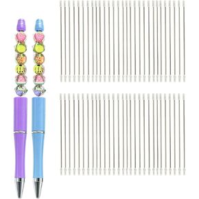 60 قطعة من قضيب القلم والمجوهرات القابل للخرز، قضيب معدني فارغ DIY، قضيب خرز من الفولاذ المقاوم للصدأ مقاوم للصدأ، قضيب قلم بديل للخرز لإصلاح الحرف 4.61 بوصة in Kuwait